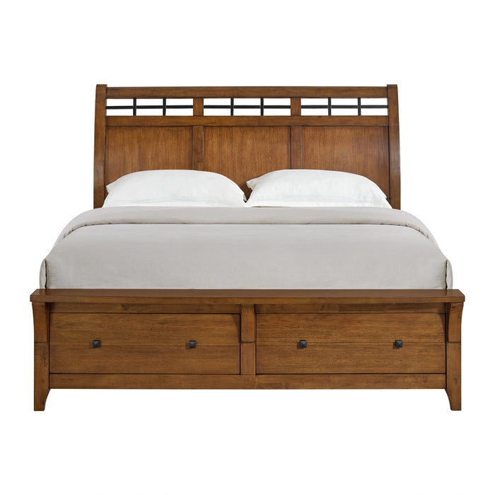 Gage Sleigh Storage Bed in Chestnut - Tony’s Furniture Store & Linen (GA) - Multi Location