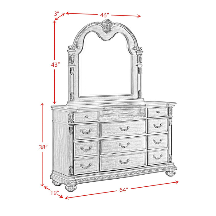 Cadenza Dresser and Mirror Set in Brown - Tony’s Furniture Store & Linen (GA) - Multi Location