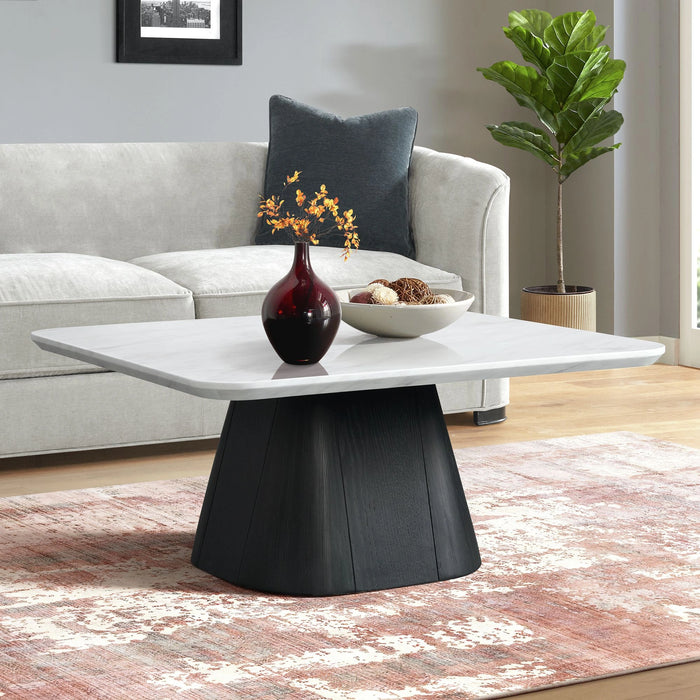Edison Coffee Table in White and Black - Tony’s Furniture Store & Linen (GA) - Multi Location