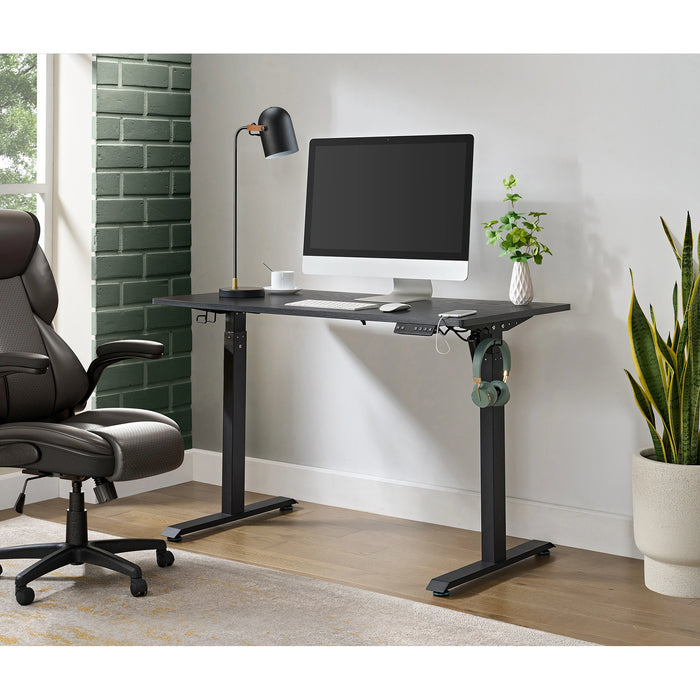 Oakland Adjustable Desk in Black - 3A Packing - Tony’s Furniture Store & Linen (GA) - Multi Location