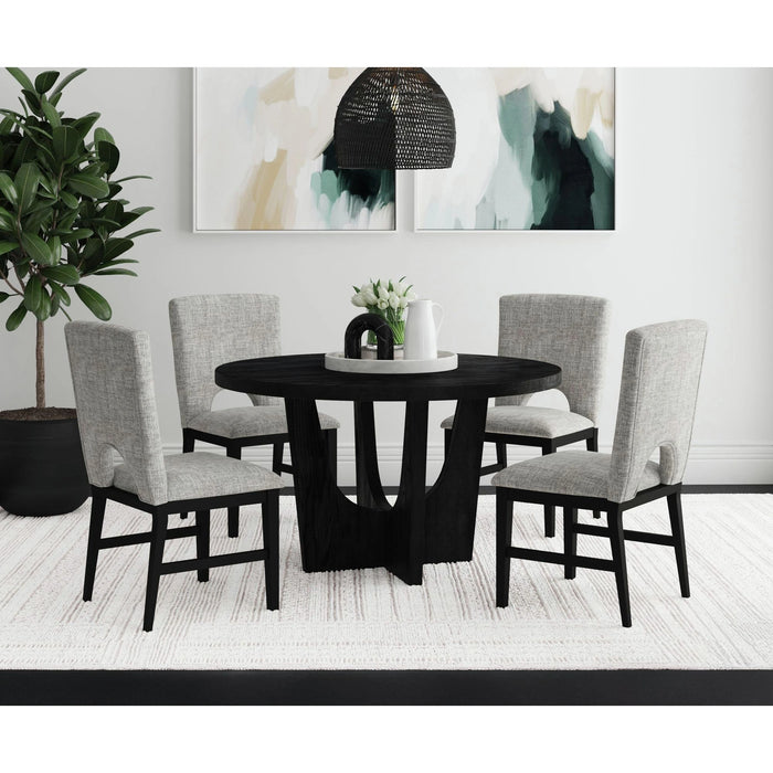 Oregon Round Table in Black - Tony’s Furniture Store & Linen (GA) - Multi Location