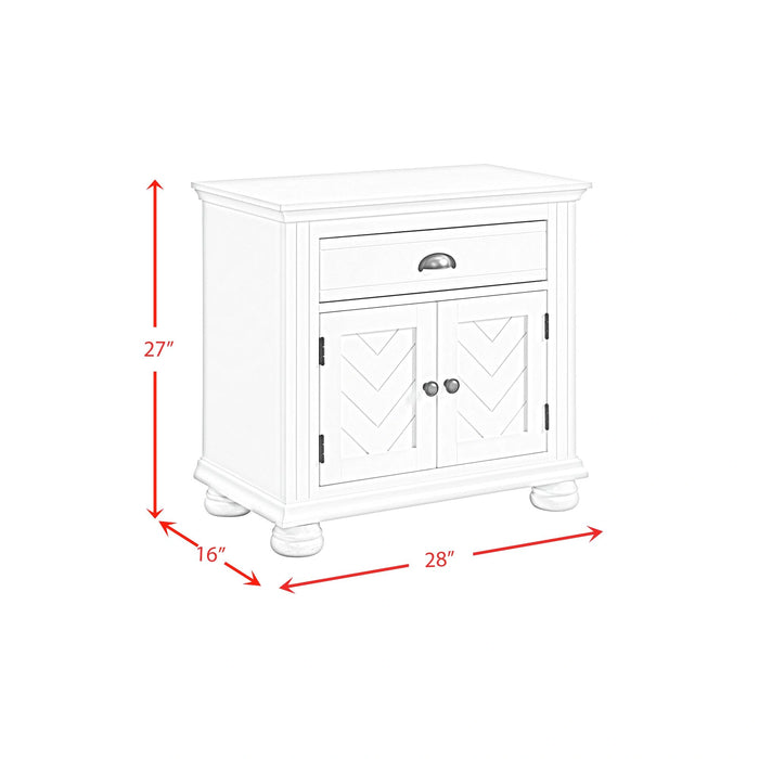 Kona 1-Drawer Nightstand in White - Tony’s Furniture Store & Linen (GA) - Multi Location