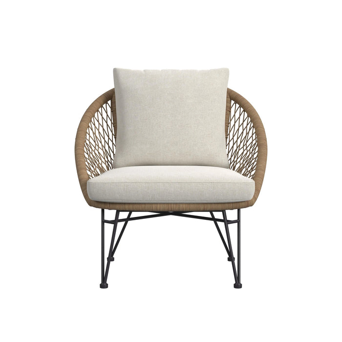 Grace Outdoor Seating 4PC Set - Black, Natural and Olefin Beige - Tony’s Furniture Store & Linen (GA) - Multi Location