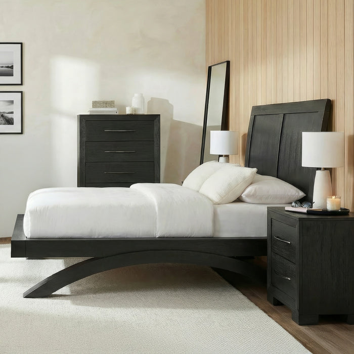 Allan Bedroom Set with 2 Nightstands in Black - Tony’s Furniture Store & Linen (GA) - Multi Location