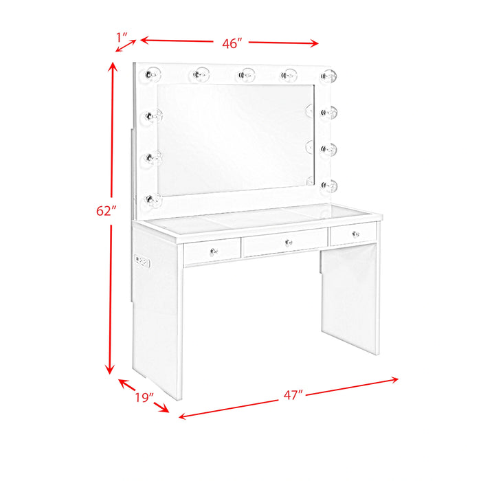 Ariana Complete Dressing Table with Lightbulbs - Tony’s Furniture Store & Linen (GA) - Multi Location