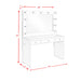 Ariana Complete Dressing Table with Lightbulbs - Tony’s Furniture Store & Linen (GA) - Multi Location