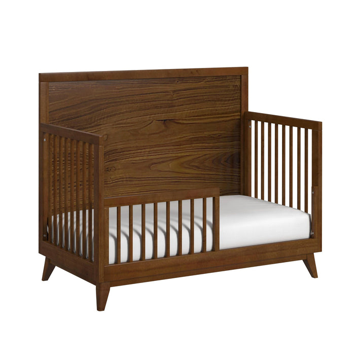 Malia Crib with High Headboard and Guardrail in Walnut - Tony’s Furniture Store & Linen (GA) - Multi Location
