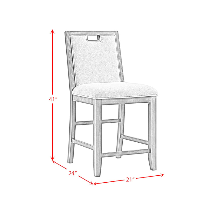 Elodie Counter Chair with Grey Fabric in Charcoal (2 Per Carton) - Tony’s Furniture Store & Linen (GA) - Multi Location