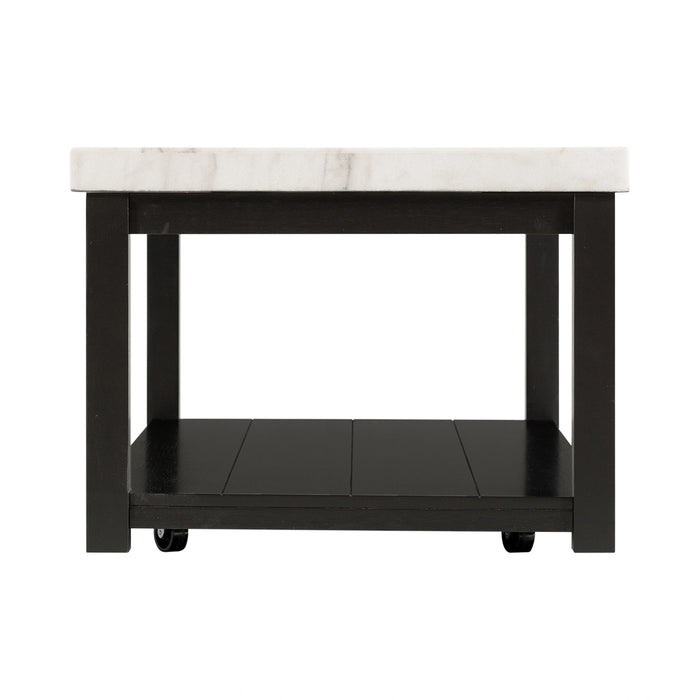 Marcello w/ White Top - Rectangular Coffee Table W/Casters - Tony’s Furniture Store & Linen (GA) - Multi Location