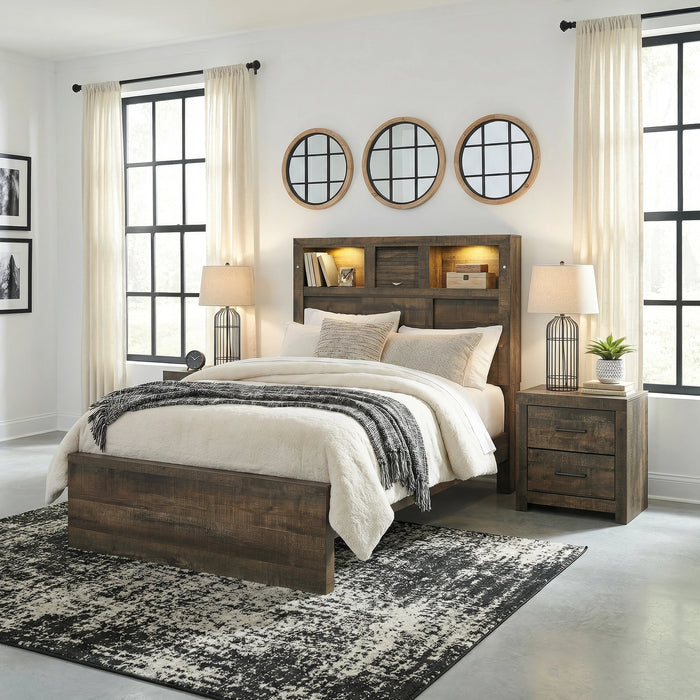 Bailey Bookcase Panel Bedroom Set with 2 Nightstands - Tony’s Furniture Store & Linen (GA) - Multi Location