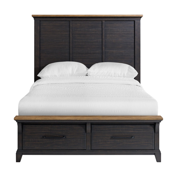 Montrose Storage Bed in Espresso & Brown - Tony’s Furniture Store & Linen (GA) - Multi Location