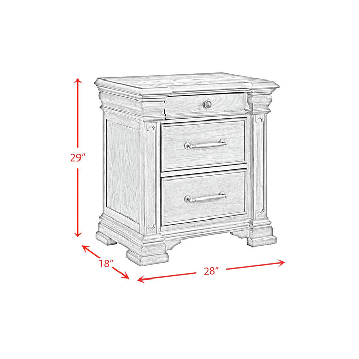 Kings Court 3-Drawer Nightstand (Sliding Top) - Tony’s Furniture Store & Linen (GA) - Multi Location