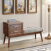 Malibu Bench with Grey Fabric in Walnut - Tony’s Furniture Store & Linen (GA) - Multi Location