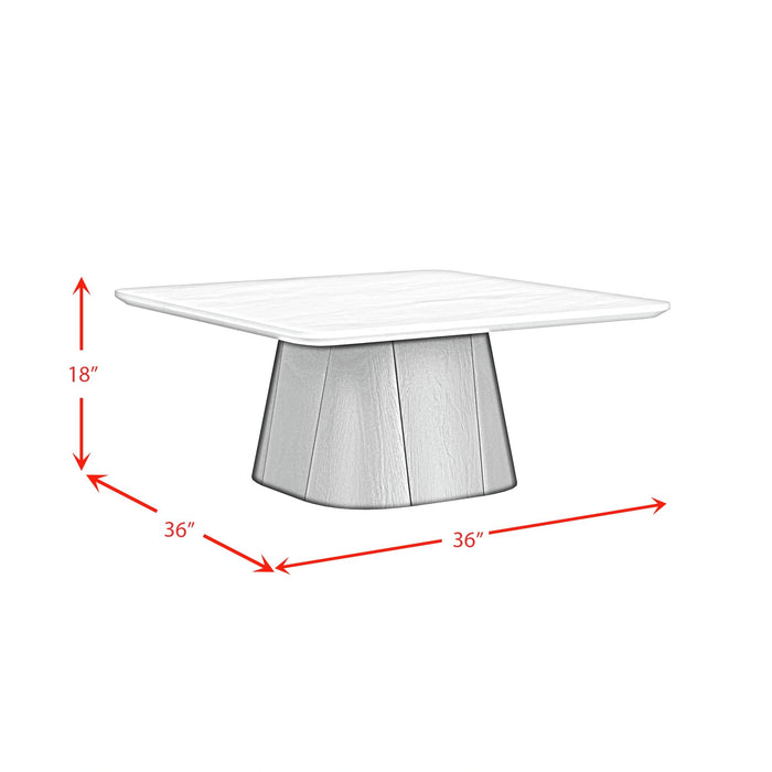 Edison 2PC Occasional Table Set in White and Black-Coffee Table & End Table - Tony’s Furniture Store & Linen (GA) - Multi Location