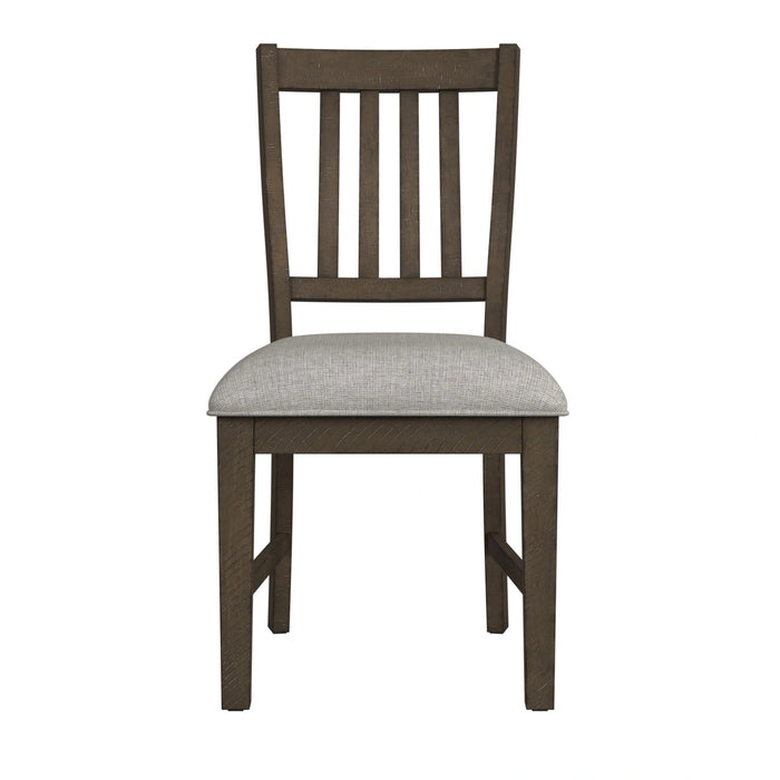 Yellowstone Dining Side Chair with Grey Fabric in Medium Brown (2 Per Carton) - Tony’s Furniture Store & Linen (GA) - Multi Location