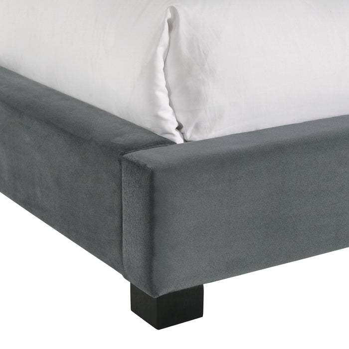 Brookhaven UPH Bed in Grey Velvet - Tony’s Furniture Store & Linen (GA) - Multi Location