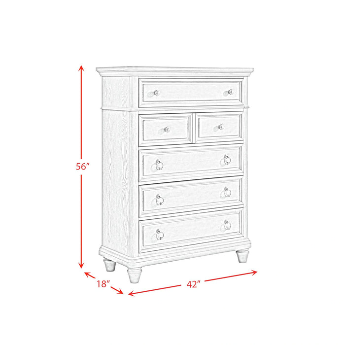 Whit-Ash Bedroom Set with 2 Nightstands in Light Grey - Tony’s Furniture Store & Linen (GA) - Multi Location
