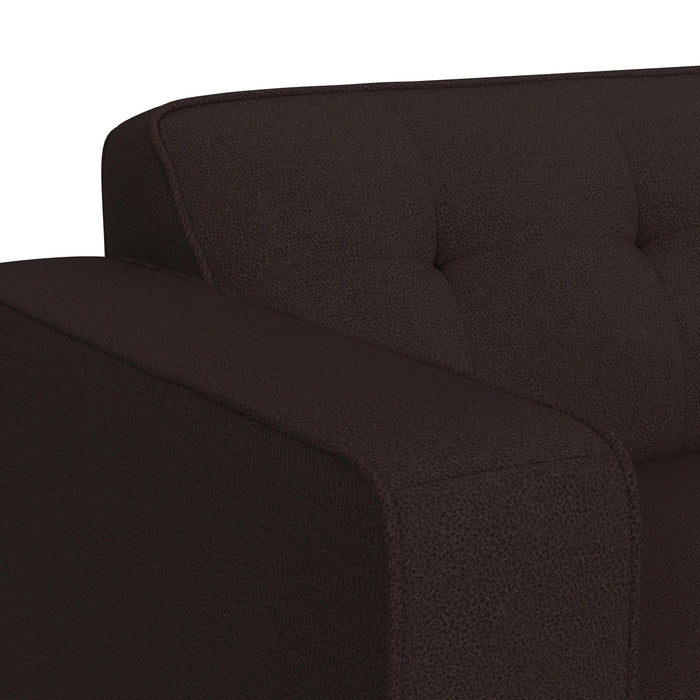Destiny Sofa with Wood Front in Pebble Brown - Tony’s Furniture Store & Linen (GA) - Multi Location