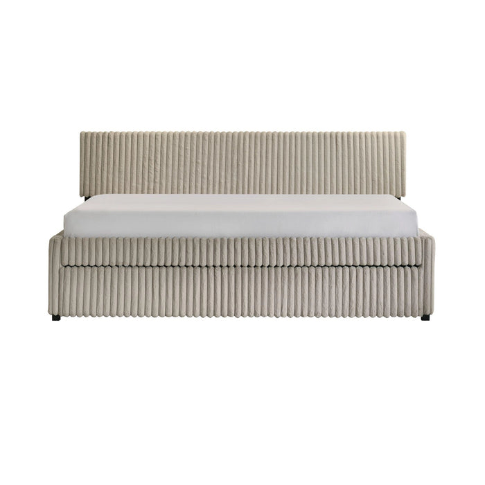 Arden Twin Daybed with Trundle in Corduroy Beige - Tony’s Furniture Store & Linen (GA) - Multi Location