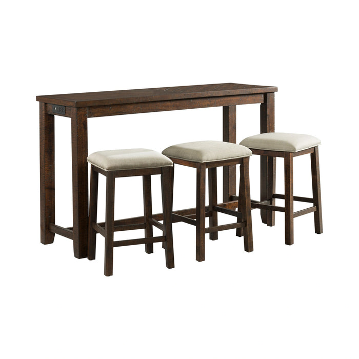 Jax Bar Table Single Pack (Table + Three Stools) in Cherry - Tony’s Furniture Store & Linen (GA) - Multi Location