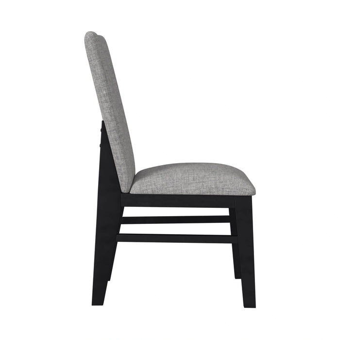 Marlene Dining Side Chair with Grey Fabric in Black (2 Per Carton) - Tony’s Furniture Store & Linen (GA) - Multi Location