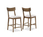 WELDON COUNTER HEIGHT WOODEN BROWN/BEIGE CHAIR - Tony’s Furniture Store & Linen (GA) - Multi Location