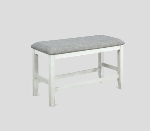 FULTON COUNTER HEIGHT BENCH WHITE - Tony’s Furniture Store & Linen (GA) - Multi Location