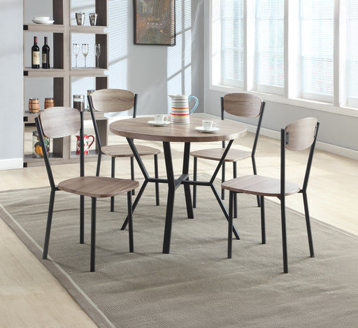 BLAKE 5PK ROUND DINING SET GREYWASH - Tony’s Furniture Store & Linen (GA) - Multi Location