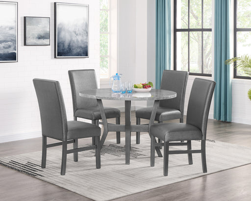 JUDSON 5-PK DINING SET GLITTER GREY - Tony’s Furniture Store & Linen (GA) - Multi Location