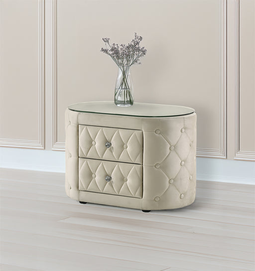 VOLTARE NIGHTSTAND IVORY - Tony’s Furniture Store & Linen (GA) - Multi Location