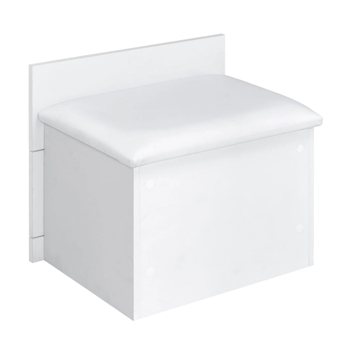 Irvine Mini Dressing Table with Stool, LED and USB in Glossy White - Tony’s Furniture Store & Linen (GA) - Multi Location