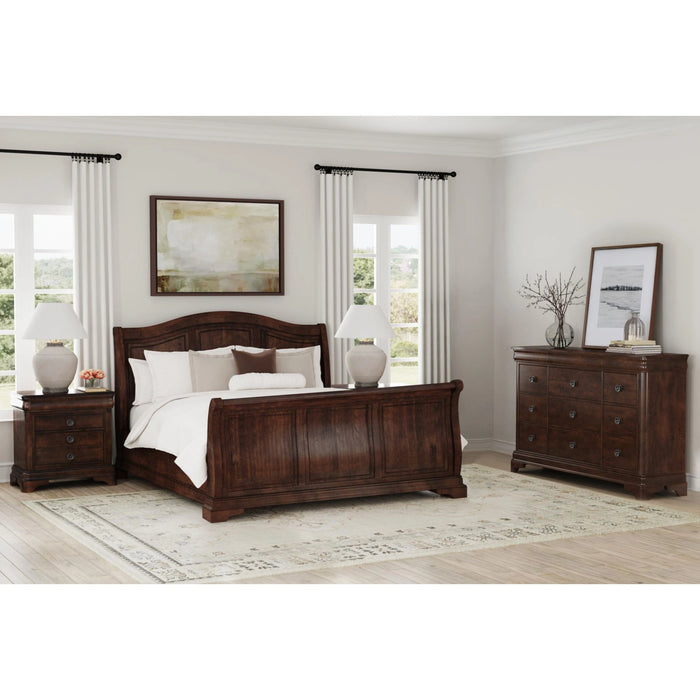 Cameron Cherry Sleigh Bedroom Set - Tony’s Furniture Store & Linen (GA) - Multi Location