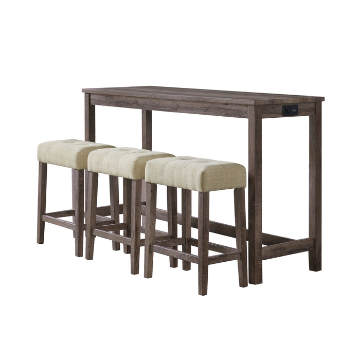 Oak Lawn Bar Table Single Pack (Table + Three Stools) - Tony’s Furniture Store & Linen (GA) - Multi Location