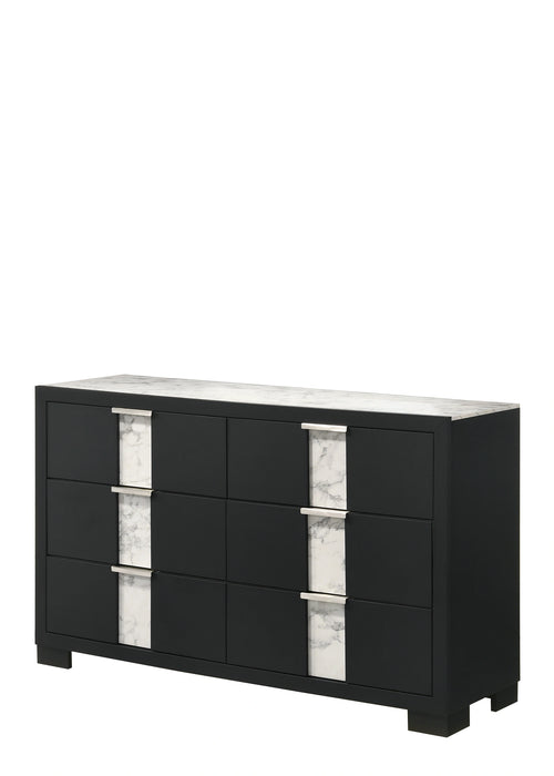 Crown Mark Furniture Rangley 6 Drawer Dresser in Black image