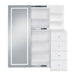 Vancouver Floor Mirror With Storage in White - Tony’s Furniture Store & Linen (GA) - Multi Location