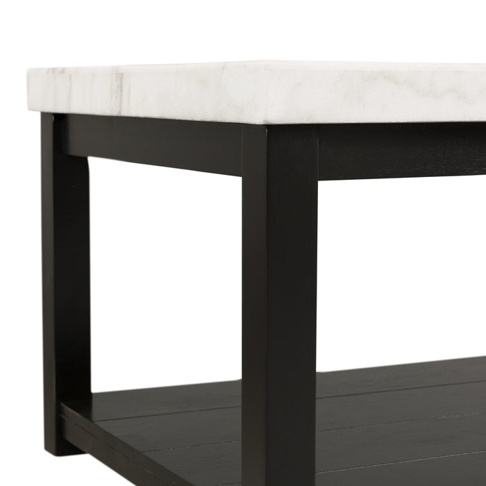 Marcello w/ White Top - Rectangular Coffee Table W/Casters - Tony’s Furniture Store & Linen (GA) - Multi Location
