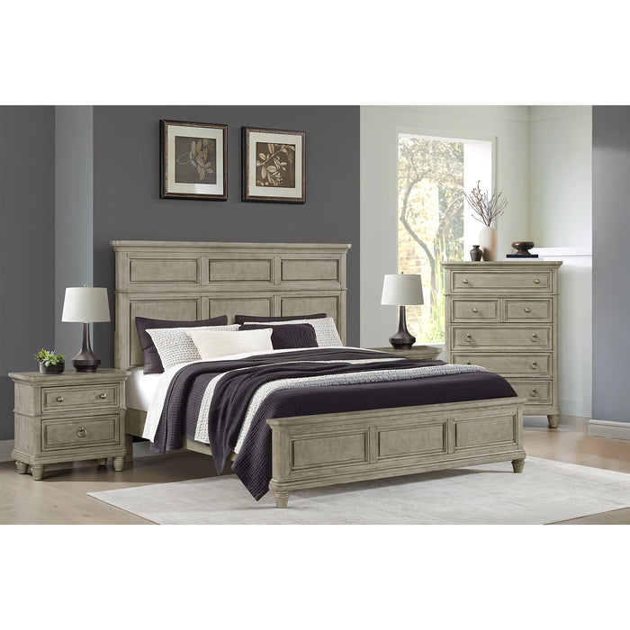 Whit-Ash Bedroom Set with 2 Nightstands in Light Grey - Tony’s Furniture Store & Linen (GA) - Multi Location