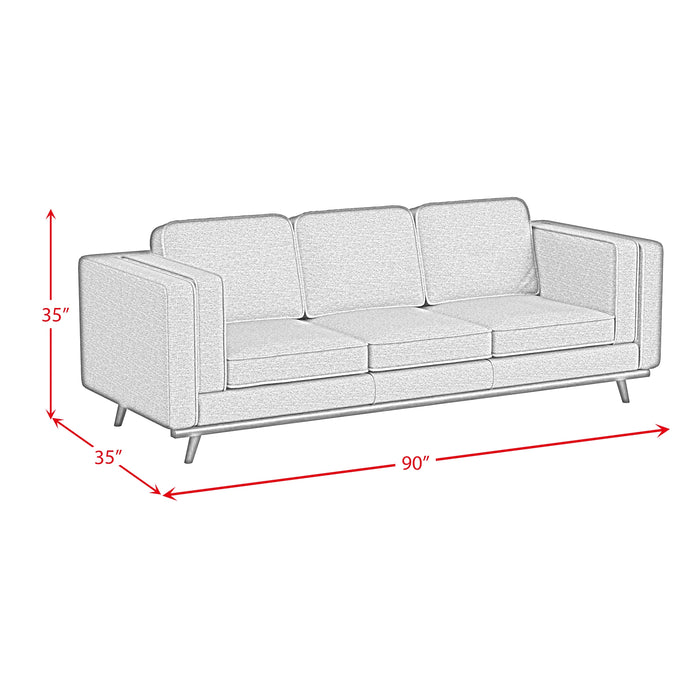 Venus Sofa with Cherry Finished Wooden Front - Tony’s Furniture Store & Linen (GA) - Multi Location