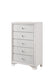 Crown Mark Furniture Lyssa 5 Drawer Chest in White image