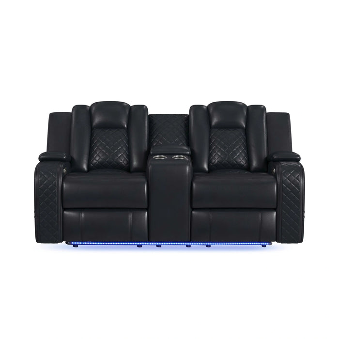 Carlo Power Motion Loveseat with Power Headrest, Console and LED - Tony’s Furniture Store & Linen (GA) - Multi Location