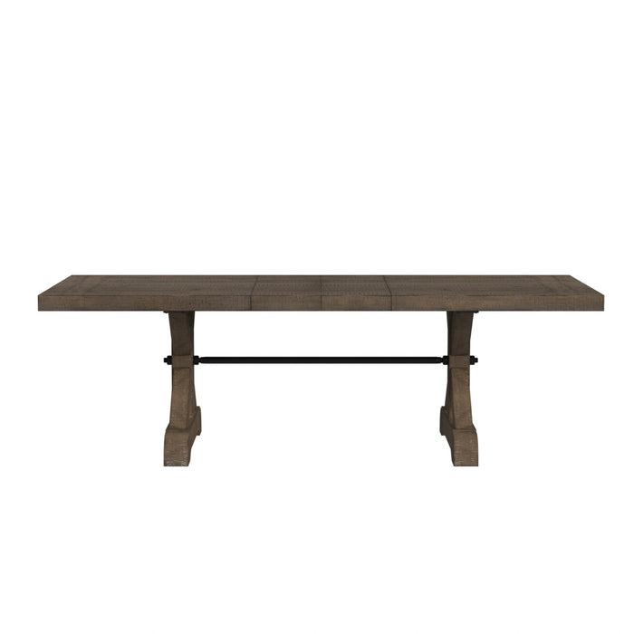 Yellowstone Dining Table with 2x12"" Leaves in Medium Brown - Tony’s Furniture Store & Linen (GA) - Multi Location