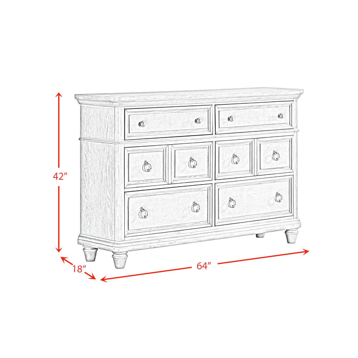 Whit-Ash 6-Drawer Dresser in Light Grey - Tony’s Furniture Store & Linen (GA) - Multi Location