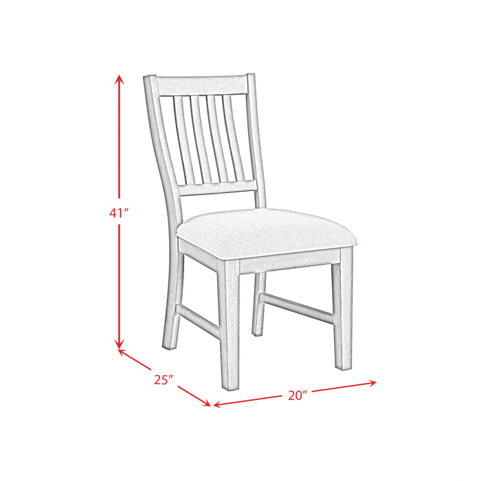Yellowstone Dining Side Chair with Grey Fabric in Medium Brown (2 Per Carton) - Tony’s Furniture Store & Linen (GA) - Multi Location