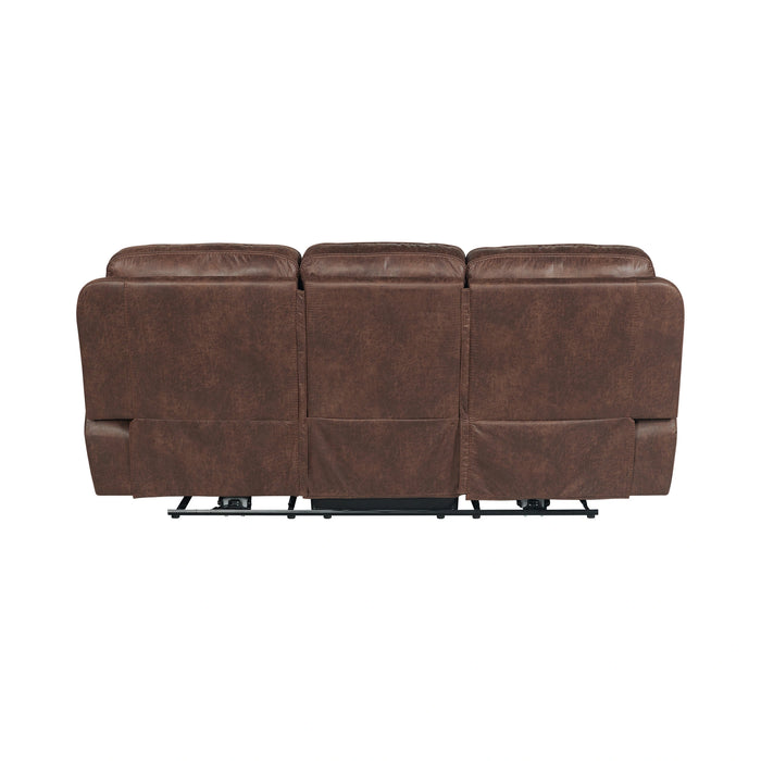 Atlantis Power Motion Sofa with Power Motion Head Recliner in Heritage Brown - Tony’s Furniture Store & Linen (GA) - Multi Location