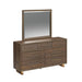 Brisbane UPH Bedroom Set with Boucle Beige and LED in Brown - Tony’s Furniture Store & Linen (GA) - Multi Location