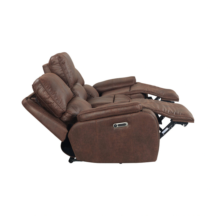 Atlantis Power Motion Sofa with Power Motion Head Recliner in Heritage Brown - Tony’s Furniture Store & Linen (GA) - Multi Location