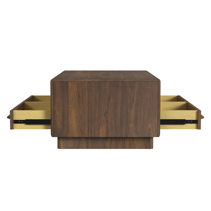 Brisbane 4-Drawer Coffee Table with Casters in Brown - Tony’s Furniture Store & Linen (GA) - Multi Location