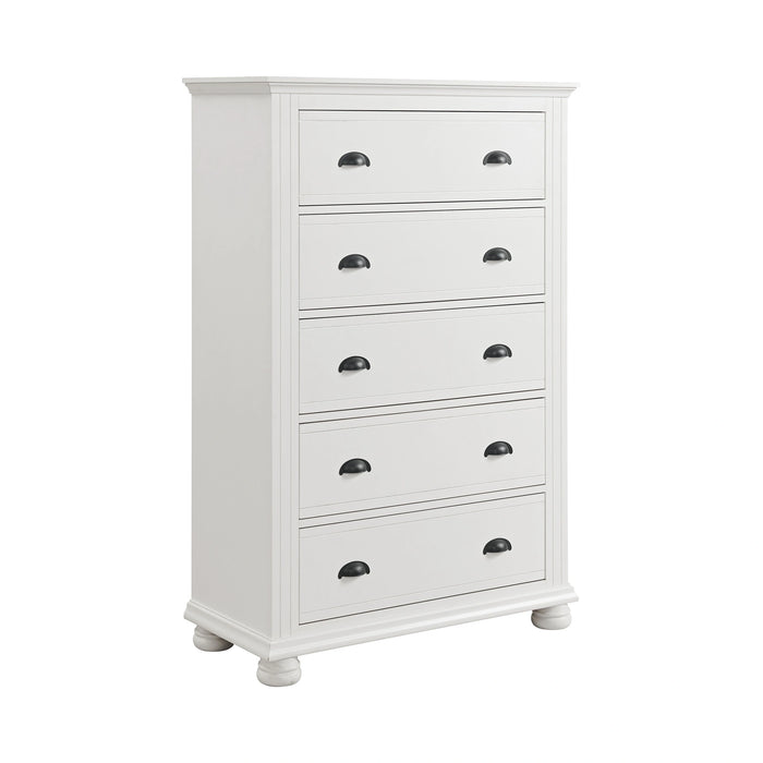 Kona 5-Drawer Chest in White - Tony’s Furniture Store & Linen (GA) - Multi Location