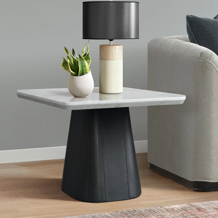 Edison End Table in White and Black - Tony’s Furniture Store & Linen (GA) - Multi Location