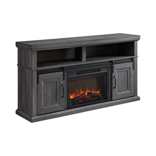 Macau Console with 23"" Fireplace Insert in Grey - Tony’s Furniture Store & Linen (GA) - Multi Location